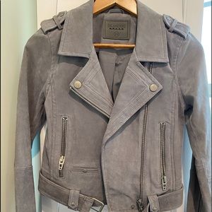 LIKE NÉE - BLANK NYC GREY SUEDE MOTO JACKET